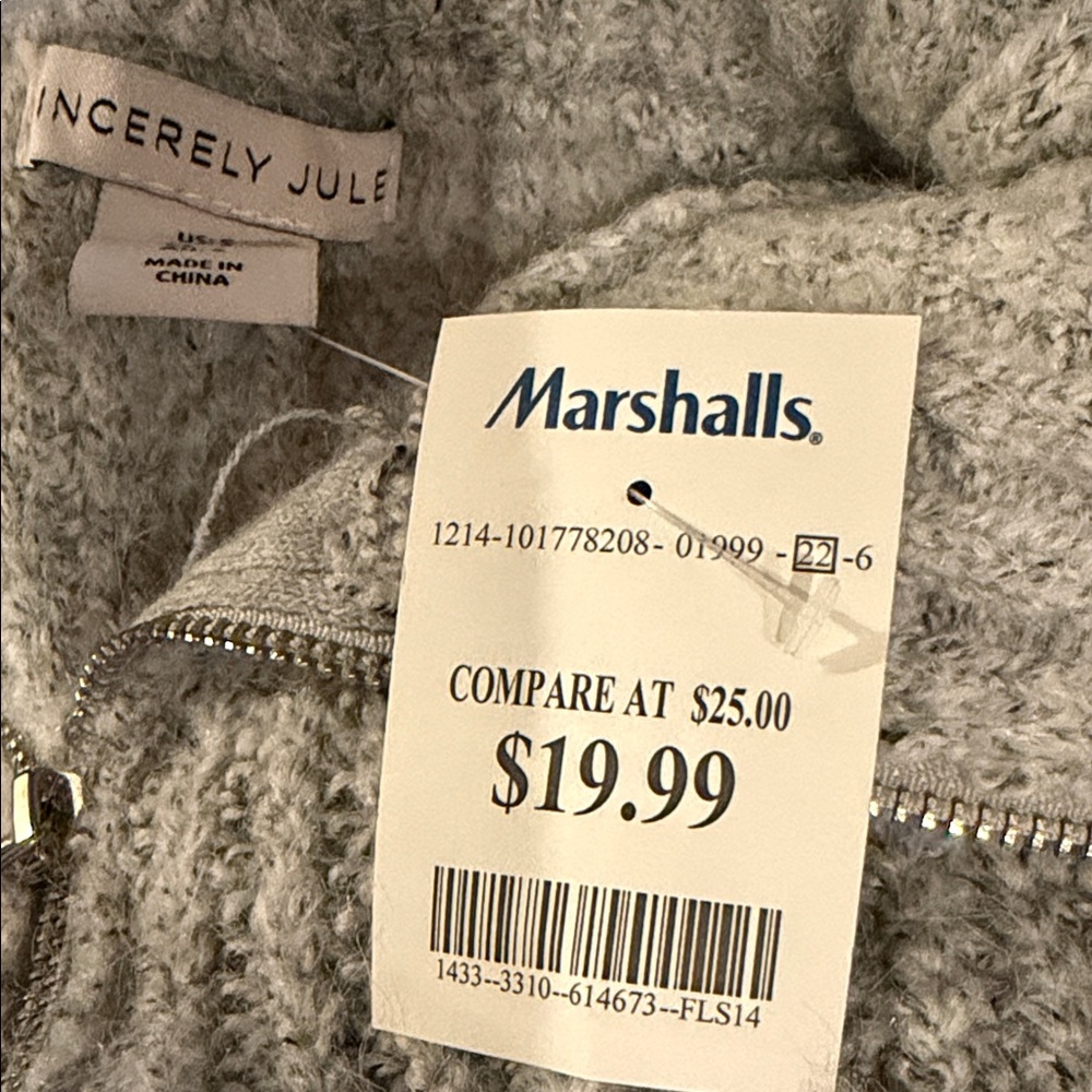 SINCERELY JULES Light Gray Cowl Neck Sweater - Picture 4 of 4